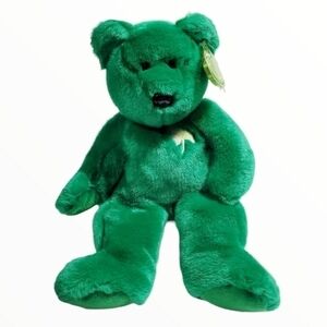 Vintage 1998 Beanie Baby Erin Ireland lucky bear 14" NO flag